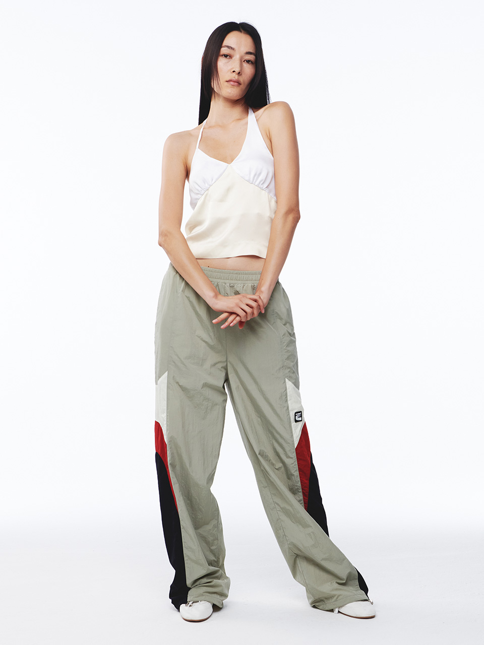 Paneled Jogger Pants Khaki Beige | ファッション通販サイト NUGU
