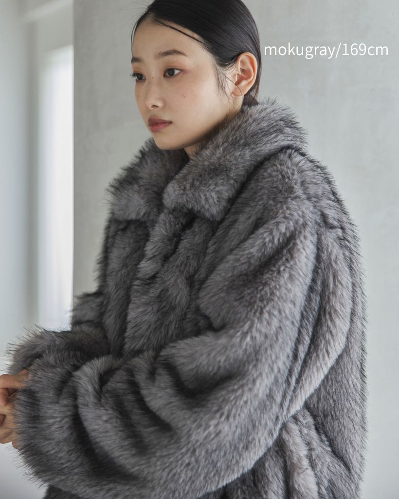 未使用 【nugu】 ファーコート ミドル丈 トレンドコートF タグ付き ミックスファーミドルコート | ファッション通販サイト NUGU