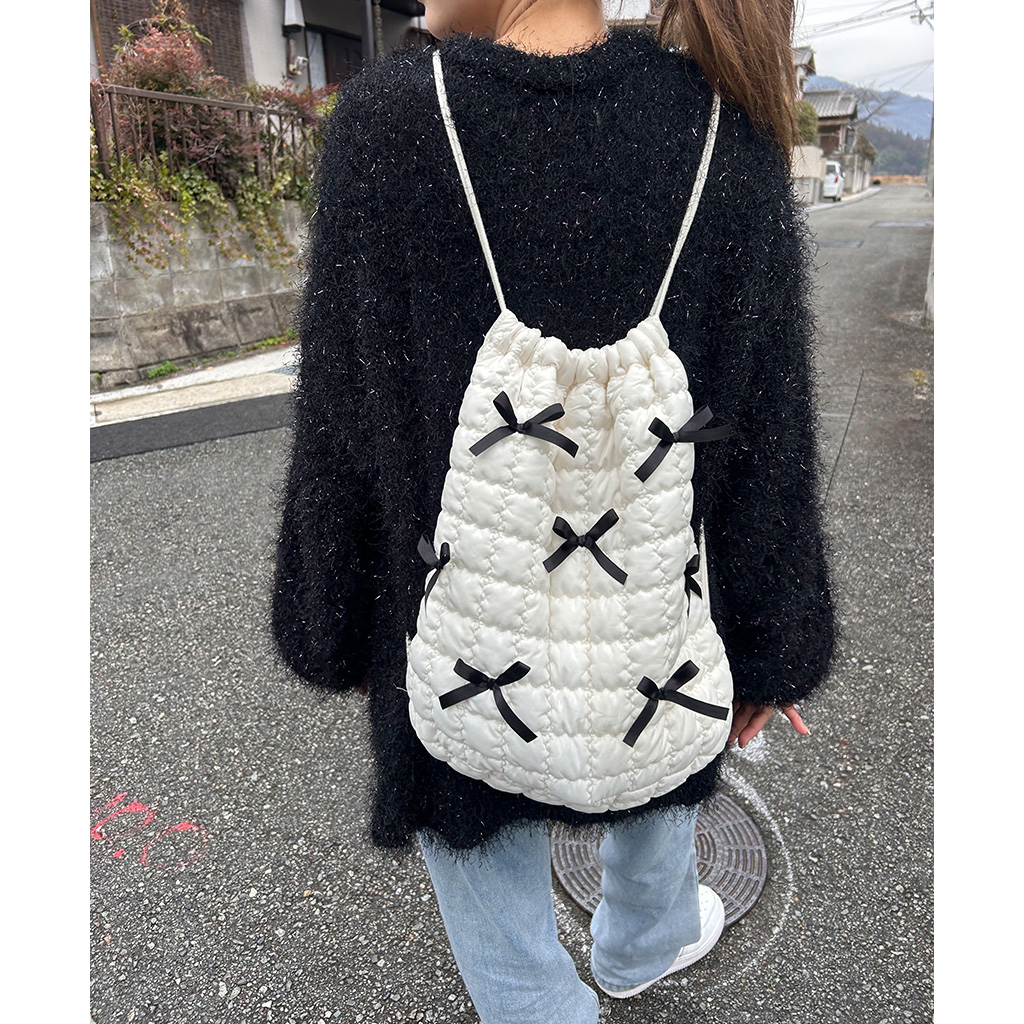 リボンキルティングナップサック | ファッション通販サイト NUGU
