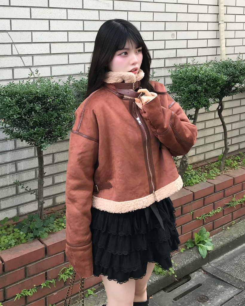 ハイネックスエードムートンコート | ファッション通販サイト NUGU