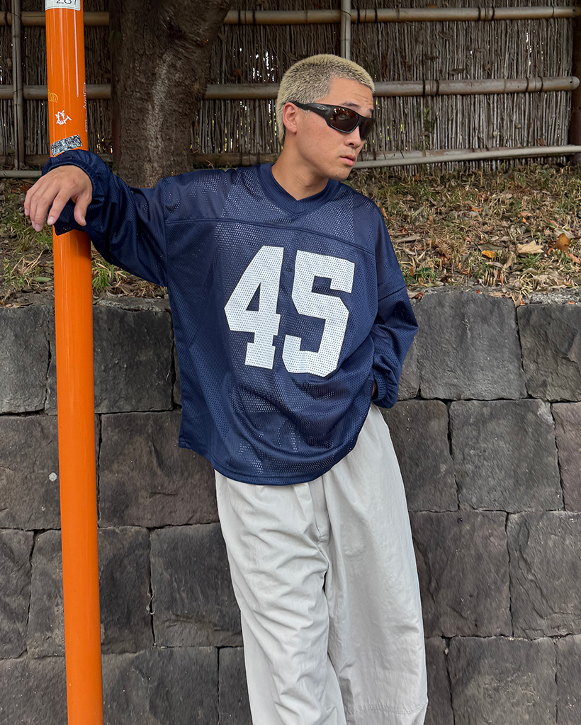 ナンバリングメッシュフットボールシャツ | ファッション通販サイト NUGU