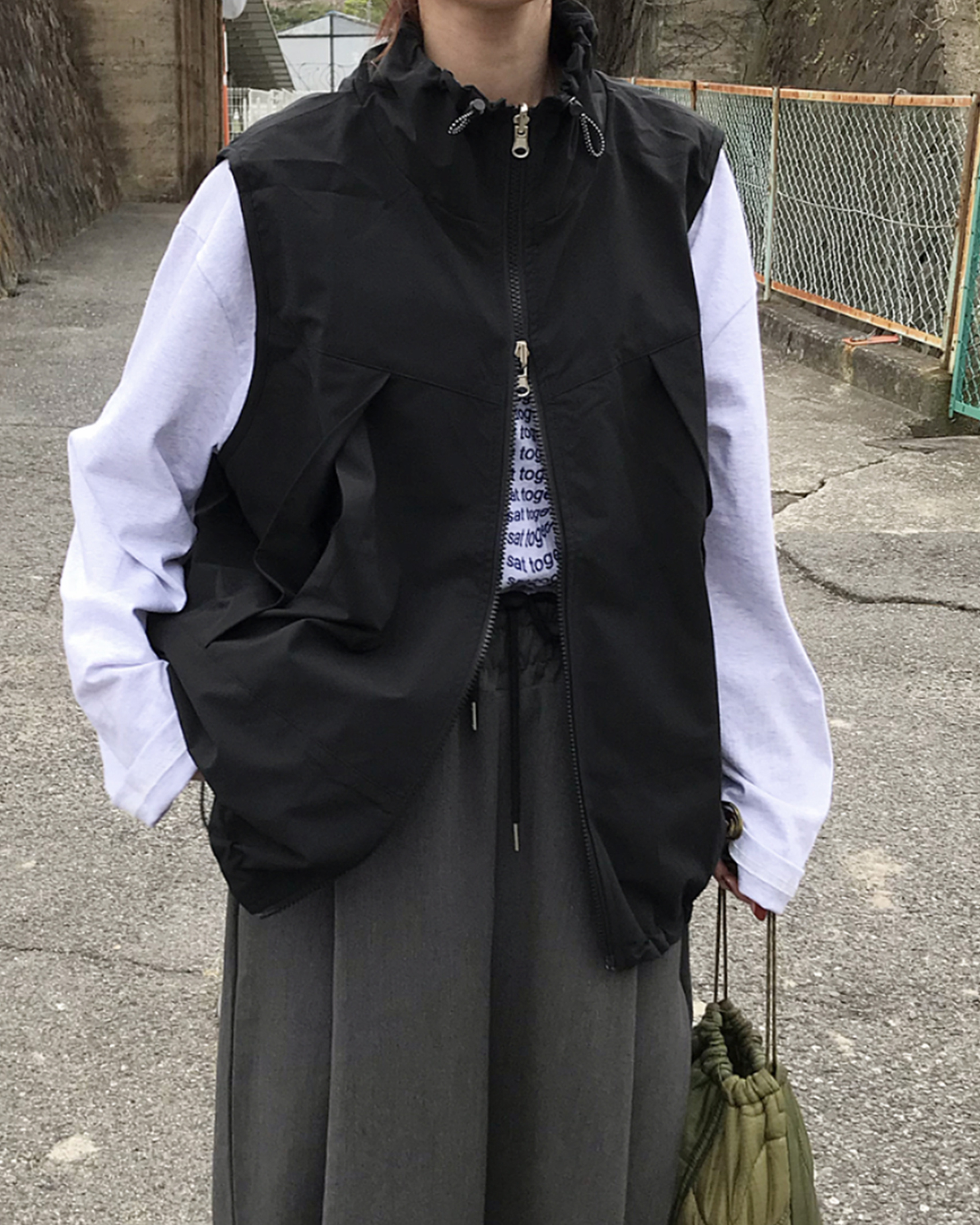 BY GLADHAND VOYAGE リバーシブル ベスト am＆be アンティークフラワー コートインナーにもなる