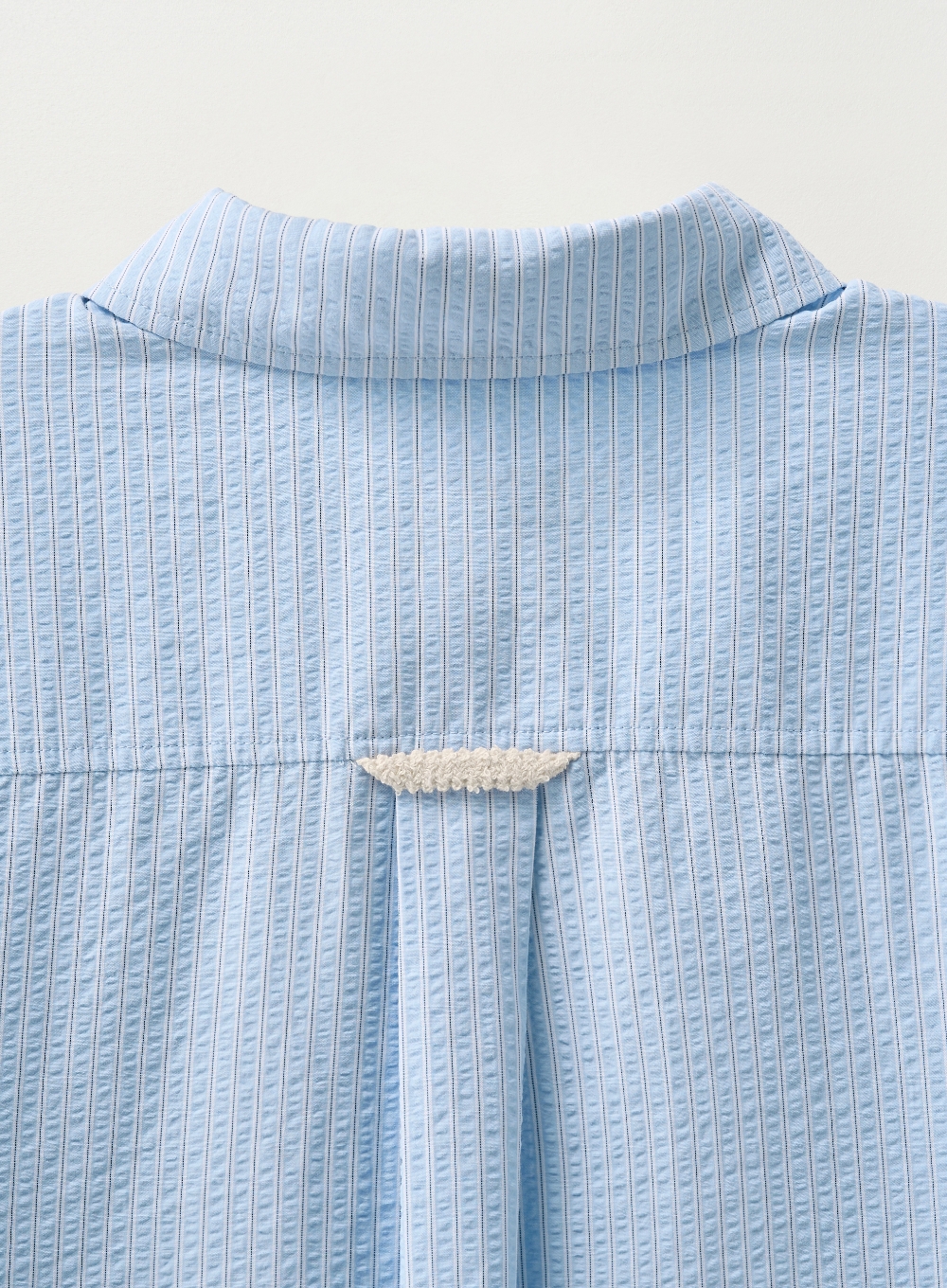Seersucker Basic Pocket Shirt - Light Blue | ファッション