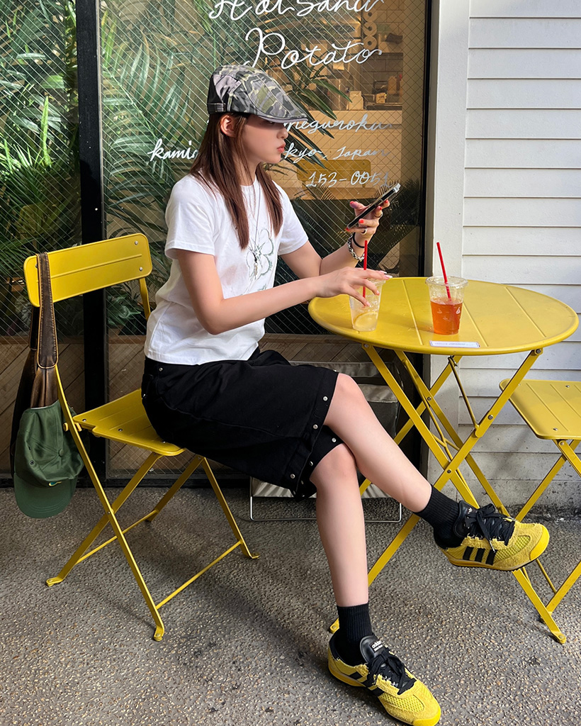 スタッズデザインバミューダパンツ | ファッション通販サイト NUGU