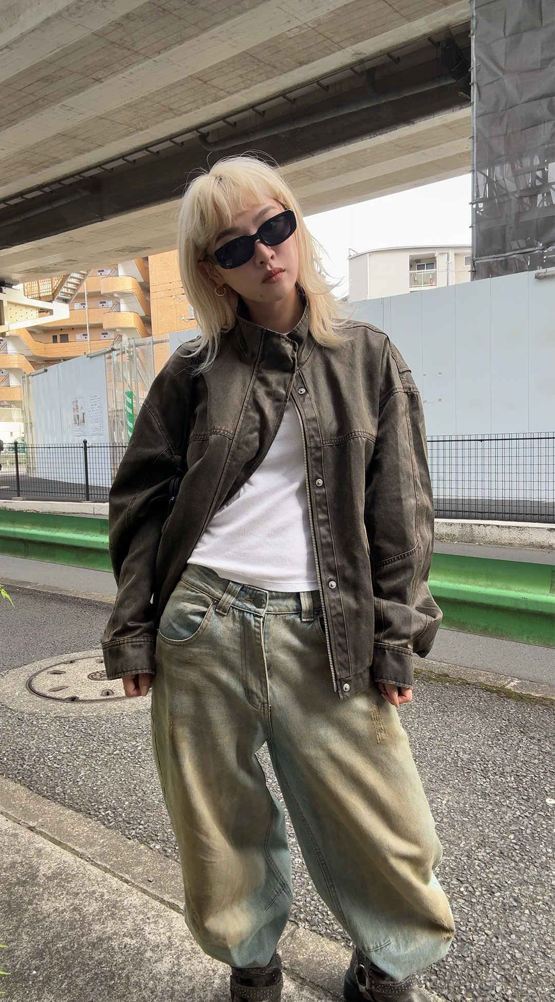 ユーロ モヘア チロル ジャケット レザー 切替 ダブルボタン ノーカラー ユーロ モヘア チロル ジャケット レザー 切替 ダブルボタン