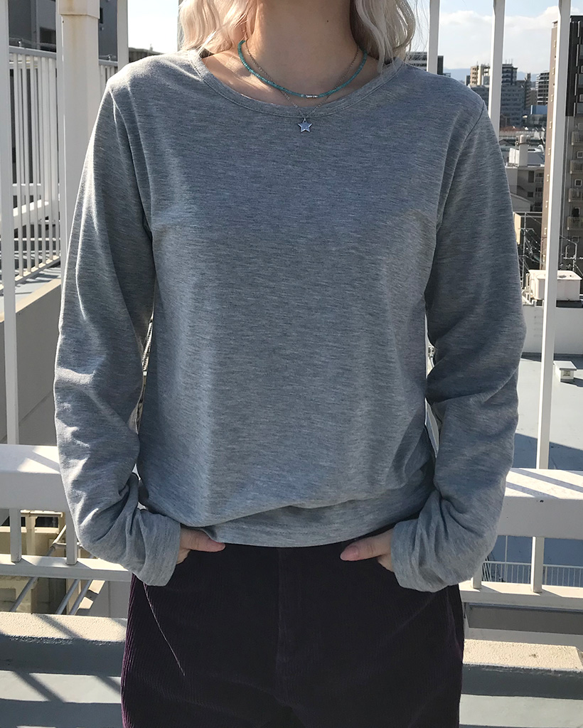 ブラッシュドコットンルーズロンT