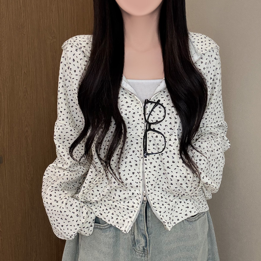 (3color) ドット 2WAY フード パーカー