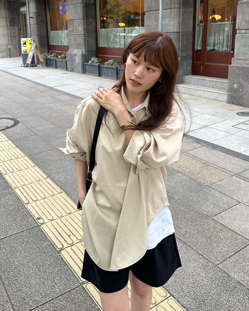 オーバーサイズロングシャツ