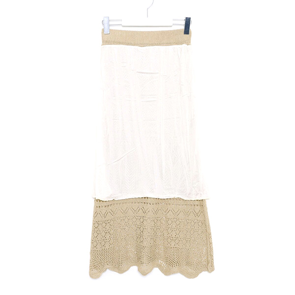 パンチングロングニットスカート | ファッション通販サイト NUGU