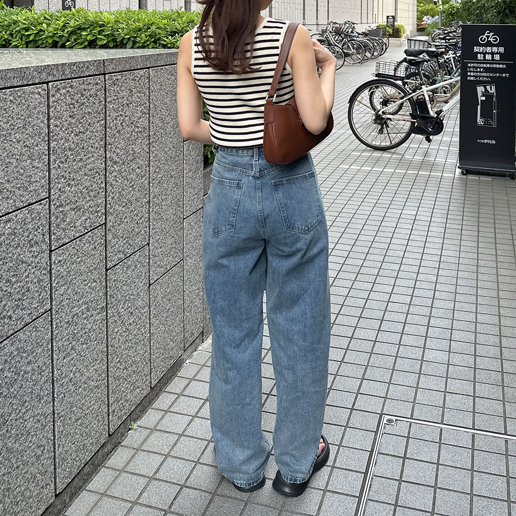 バックルウエストデニムパンツ | ファッション通販サイト NUGU