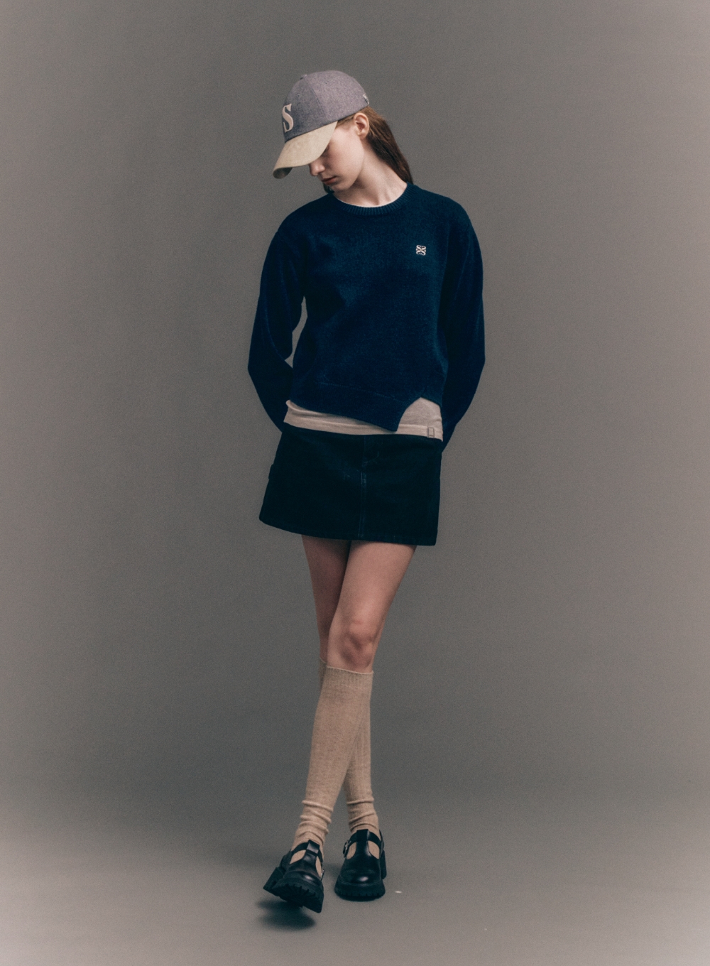 ◆SATUR◆ Dublin unbalanced cashmere blend knit organic beig org.jpg