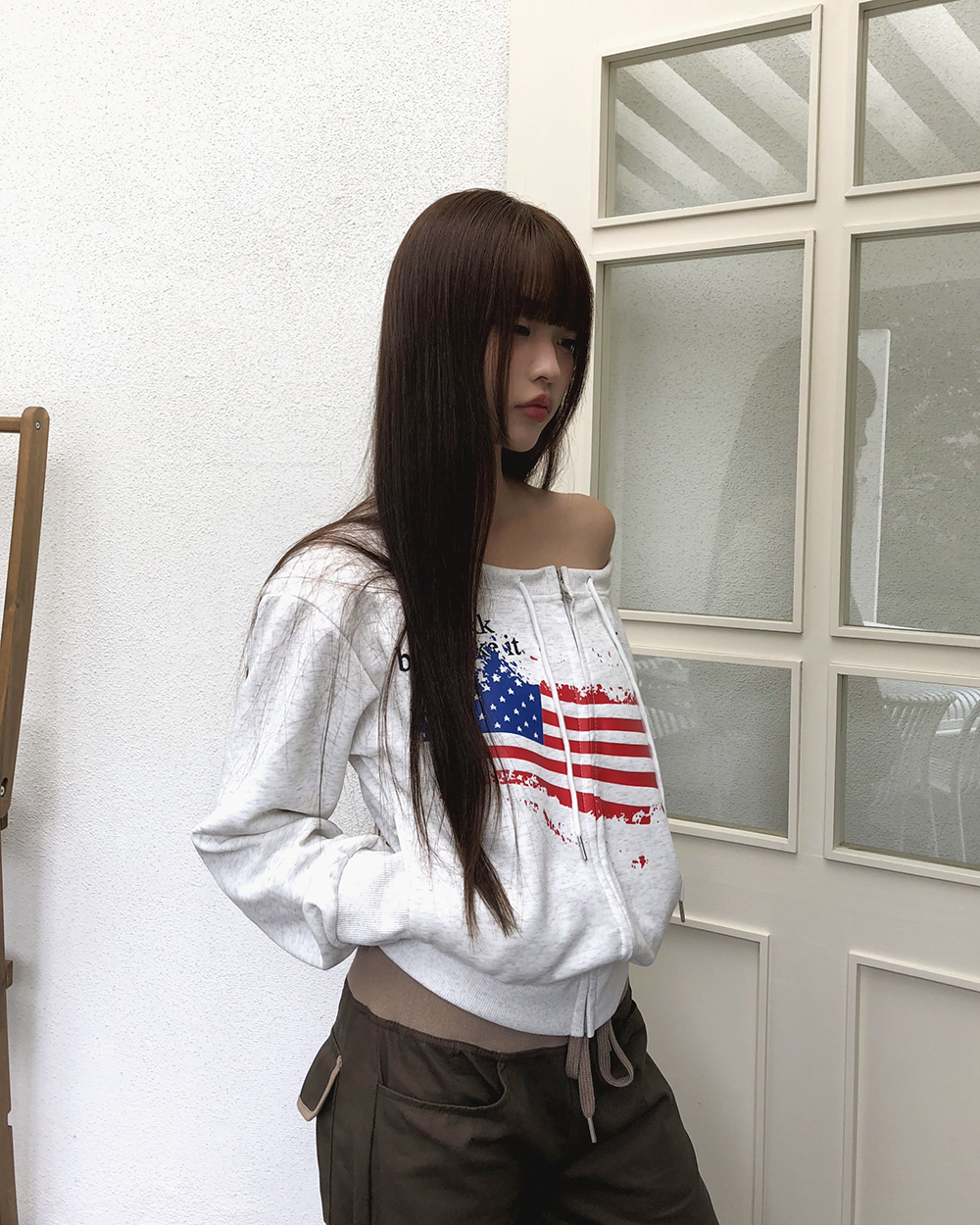 ストラップオフショルパーカー | ファッション通販サイト NUGU