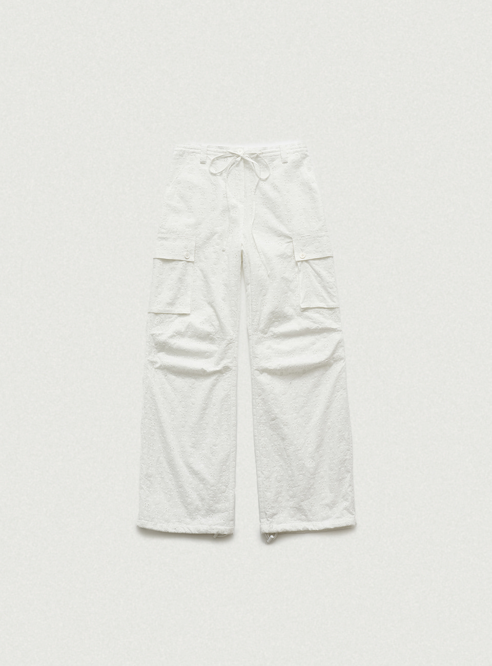 Flower Eyelet Cargo Pants