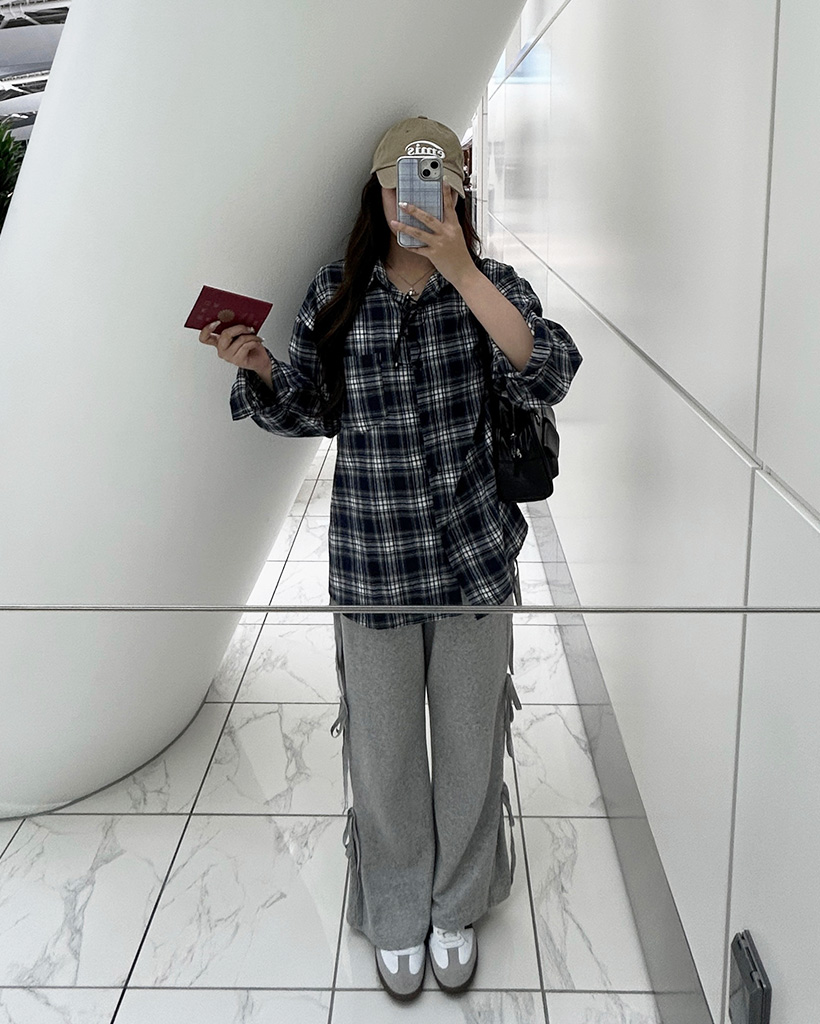 Sea Room lynn ルーズフィットチェックシャツ Sea Room lynn ルーズフィットチェックシャツ