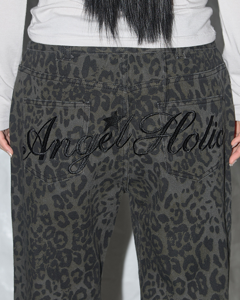 パンツ Leopard Bootcut Pants (KHAKI GRAY) Influencer pick] Leopard Boots Cut Pants (Khaki Gray