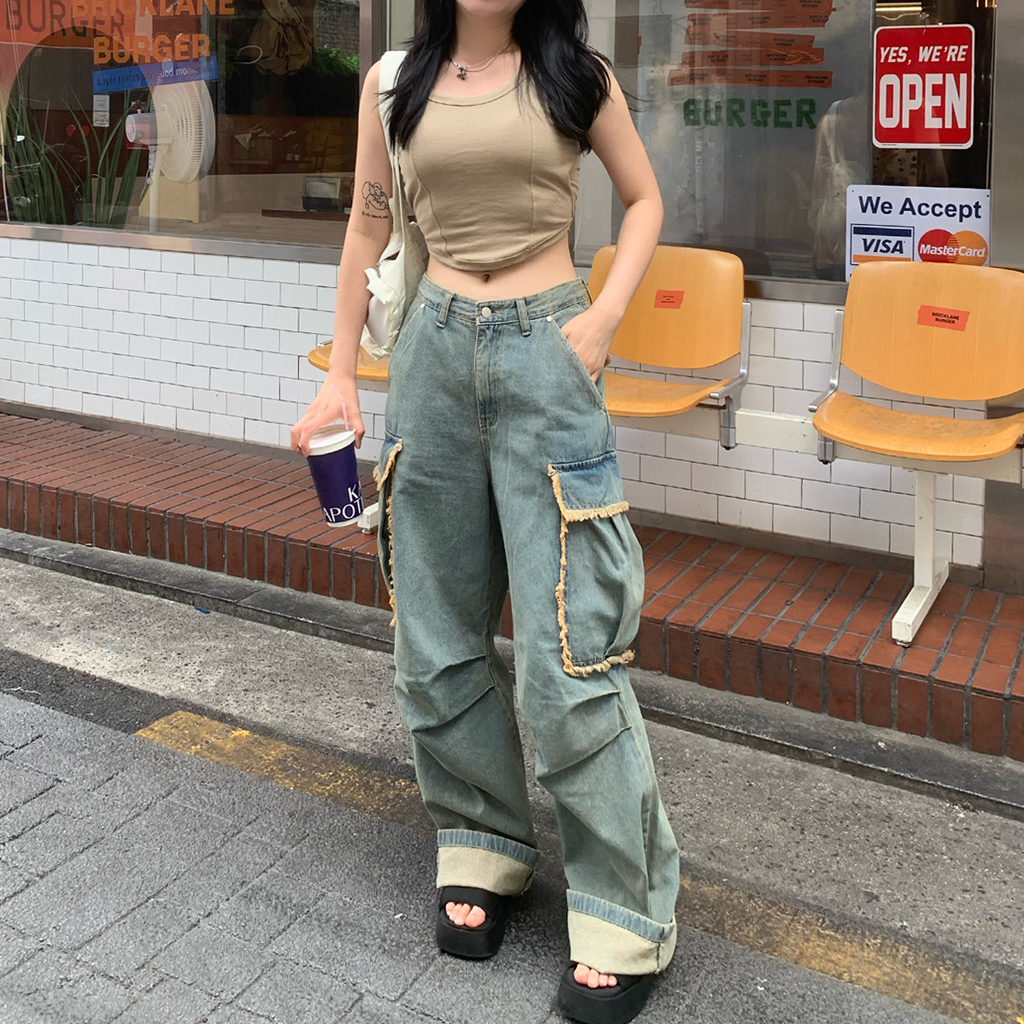 ヴィンテージカーゴデニムワイドパンツ | ファッション通販サイト NUGU