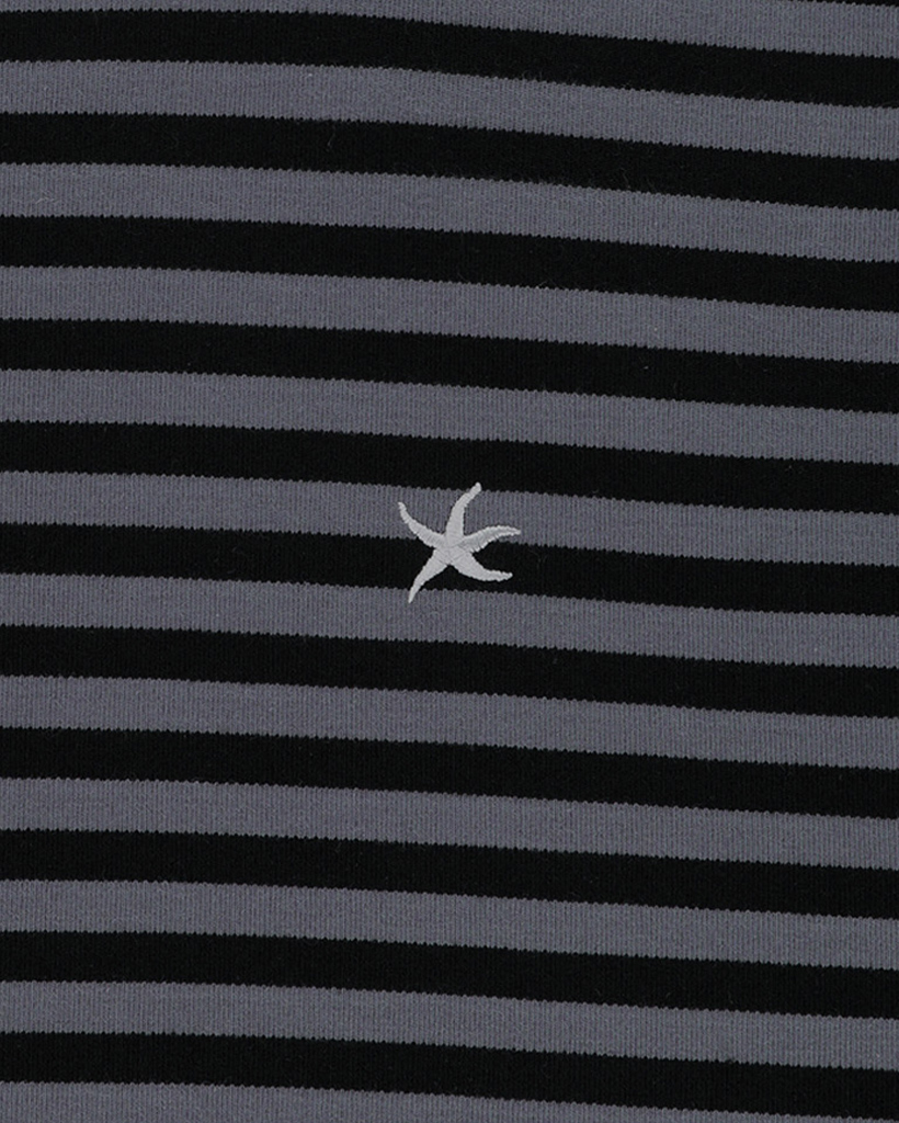 TCM stripe hooded zip-up (charcoal/black) | ファッション通販サイト