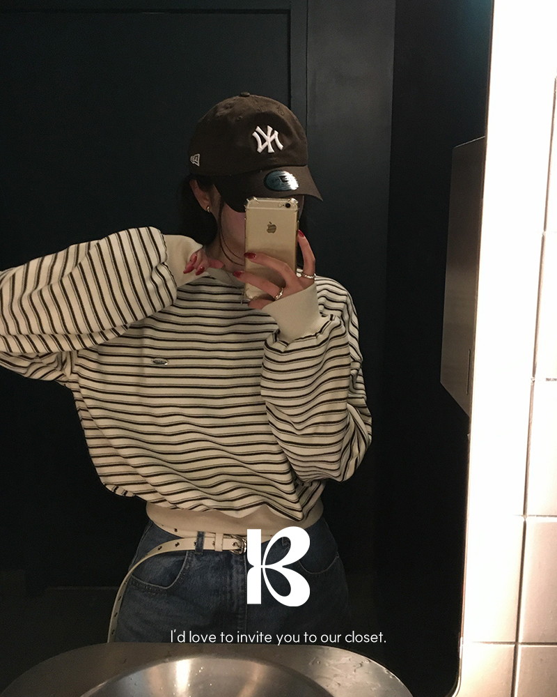 ストライプデザイン トレーナー ORIGINAL]ラブ ストライプトレーナー | ファッション通販サイト NUGU