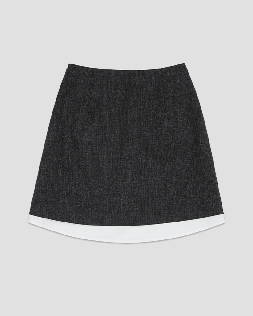 SK-5041)MOA SHIRT LAYERED MINI SKIRT | ファッション通販サイト NUGU