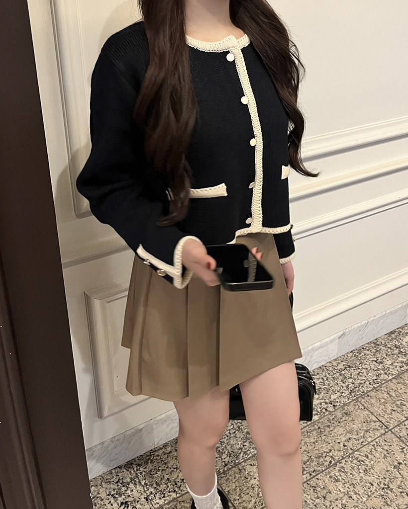 バイカラーツイードカーディガン | ファッション通販サイト NUGU