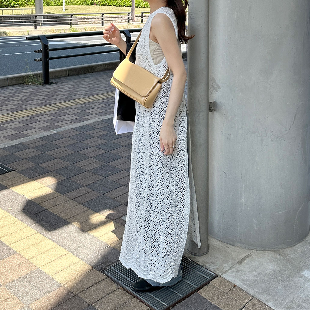 BALENCIAGA◆ニットワンピース パンチングロングニットワンピース | ファッション通販サイト NUGU