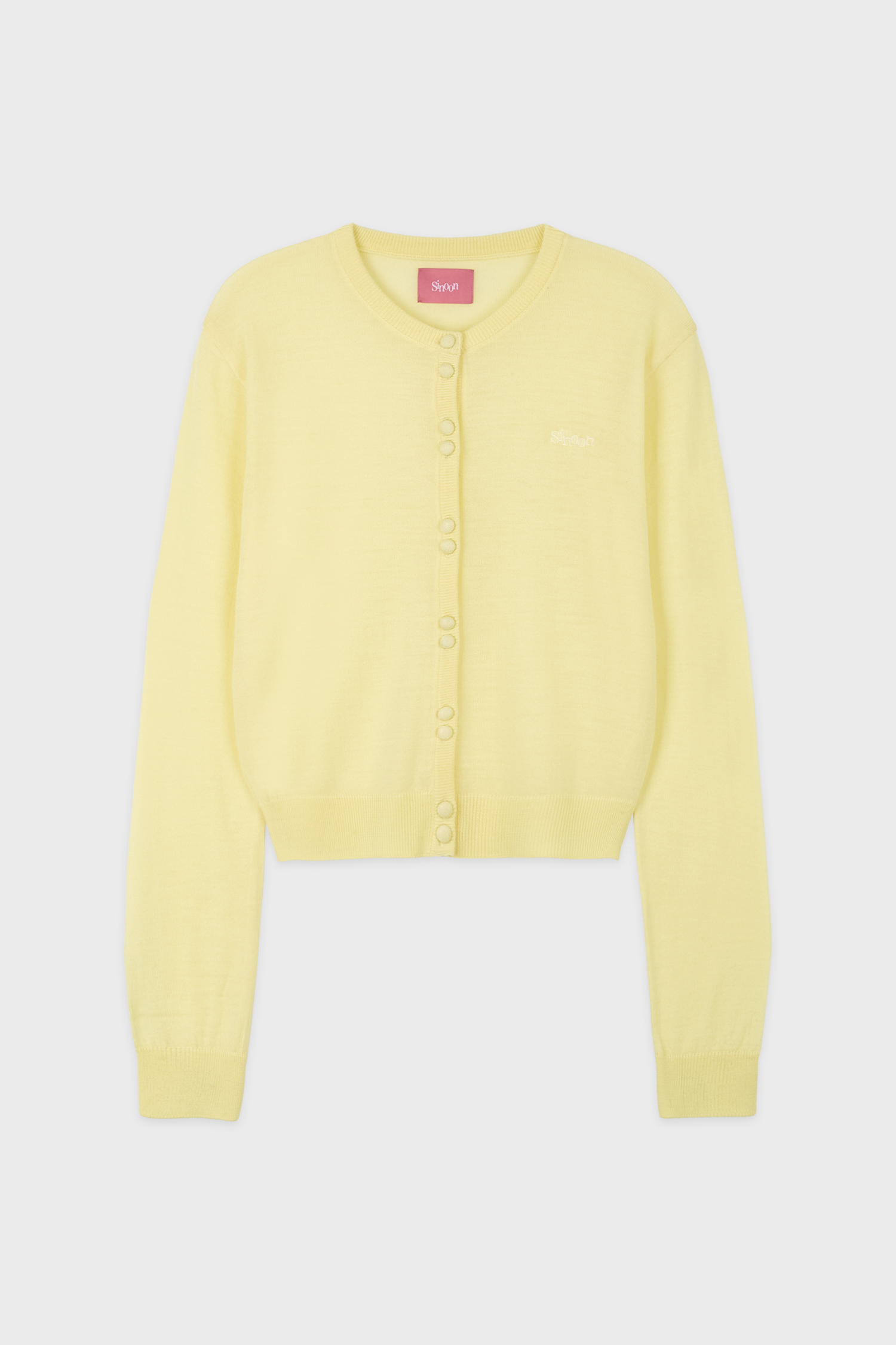 Double Button Cardigan (Lemon Yellow)