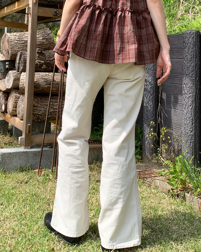gypsohila ニットパンツ　ホワイト　新品未使用 高身長 ブロックレースワイドパンツ（トールサイズ） 通販