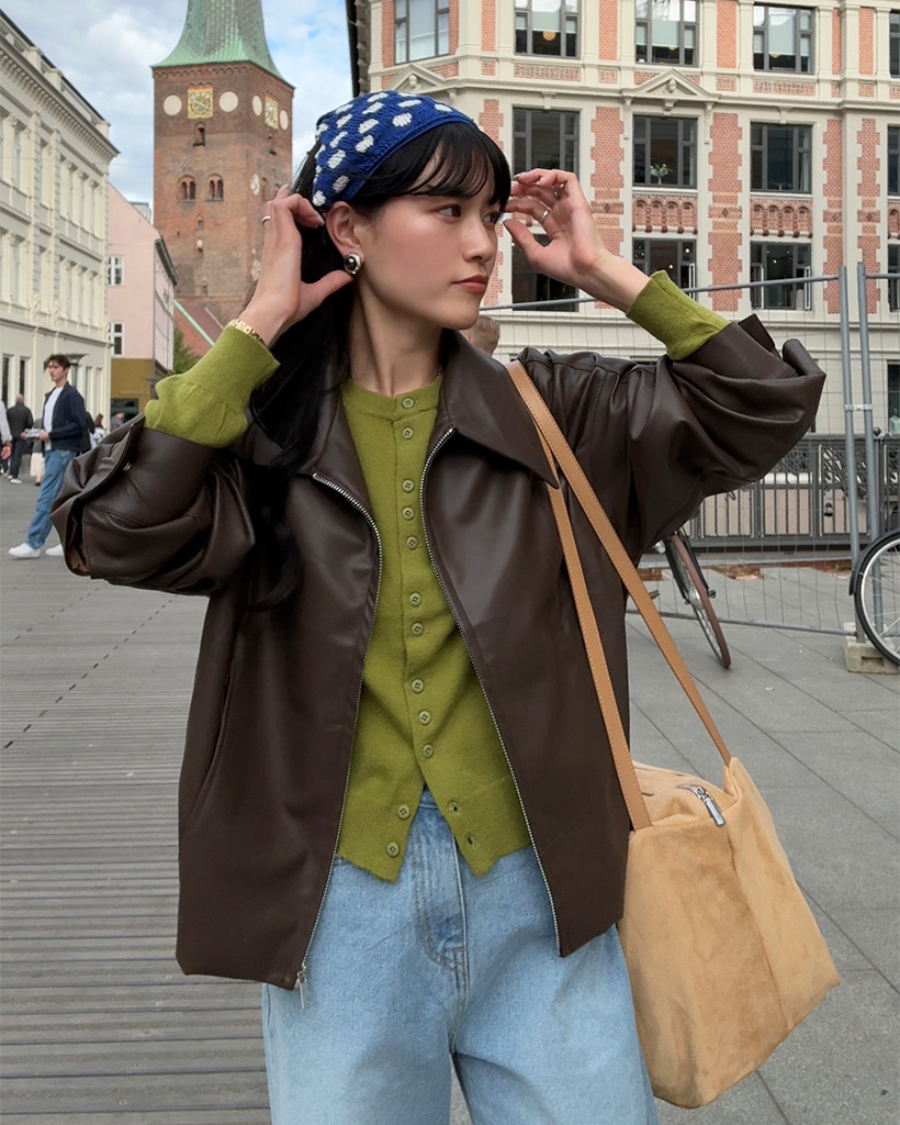 ビッグカラーレザージャケット | ファッション通販サイト NUGU