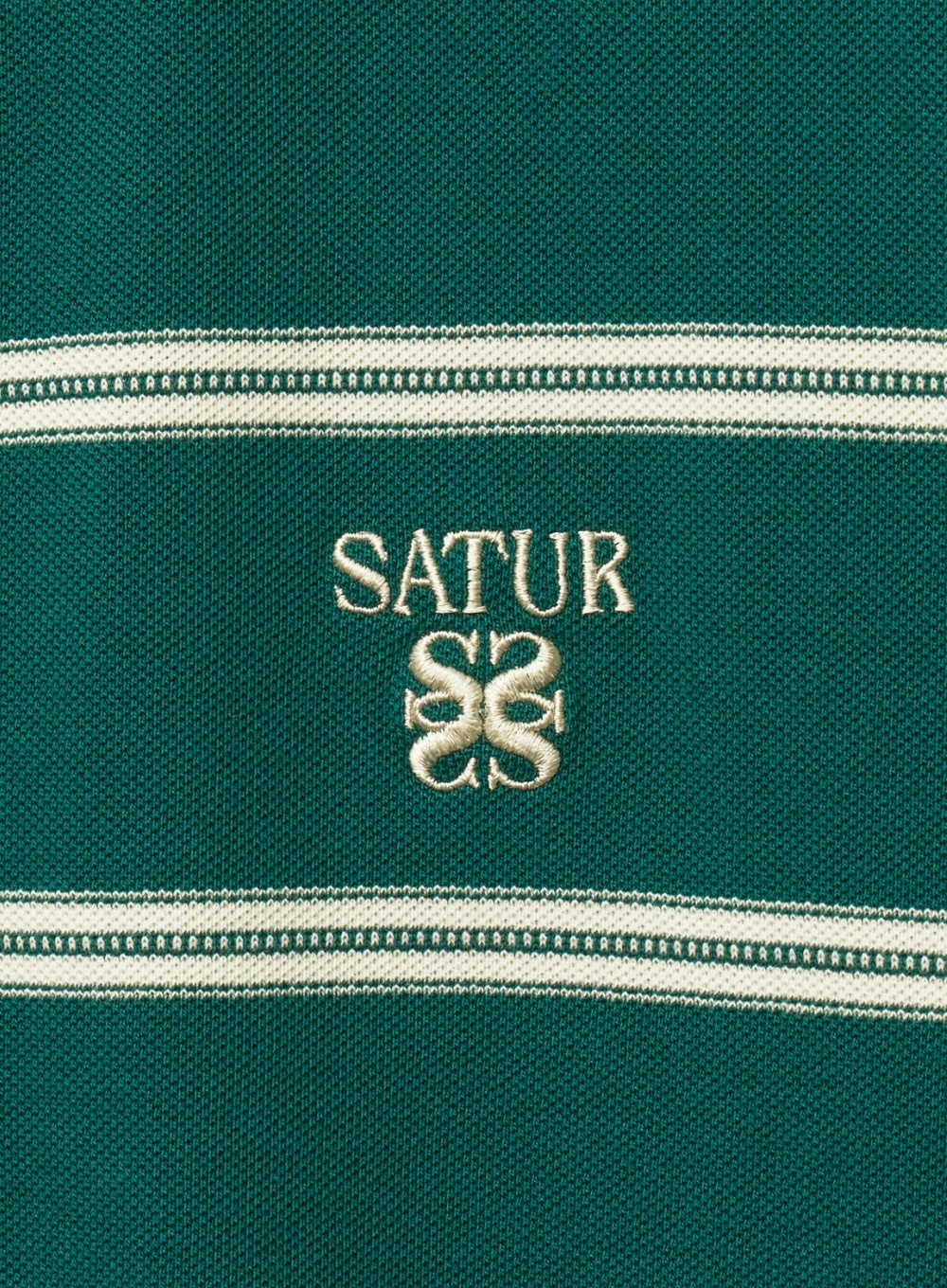 Stripe Pique Polo T-Shirt - Deep Green | ファッション通販