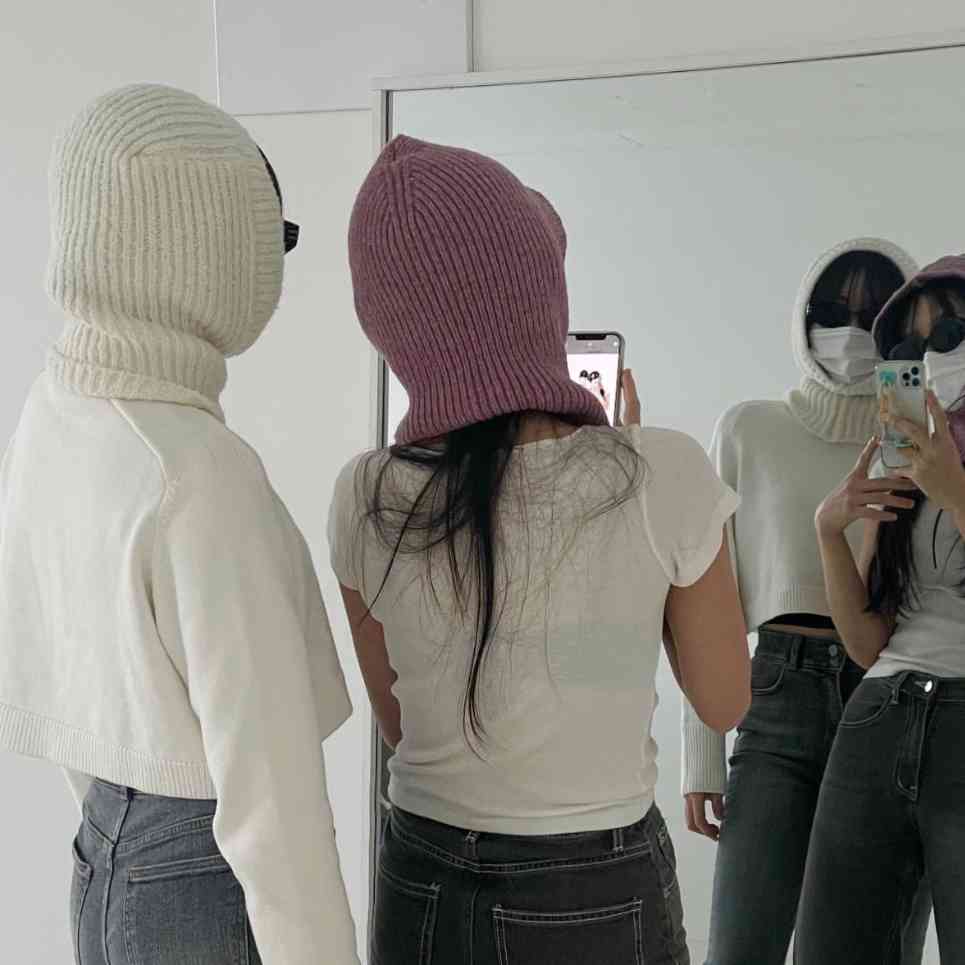 Hand Knit Balaclava グレイッシュベージュ Hand Knit Balaclava グレイッシュベージュ Hand Knit Balaclava