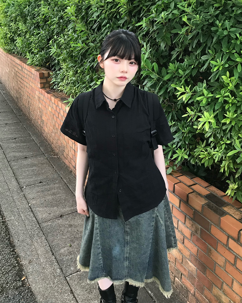 アシンメトリー　デニムスカート アシンメトリーデニムスカート – Girls Crush