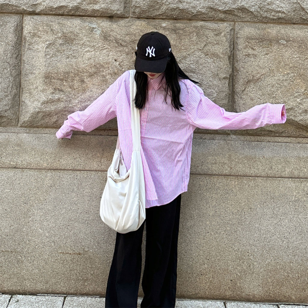 ユニセックス) ベーシックストライプシャツ | ファッション通販サイト NUGU