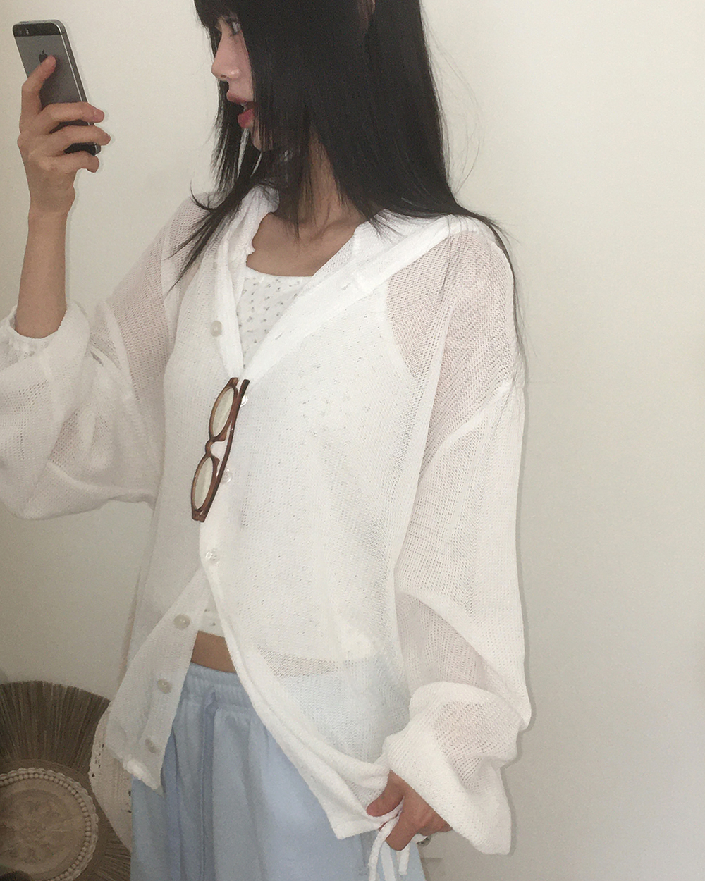 ロク　新作　シースルーカーディガン ロク 新作 シースルーカーディガン