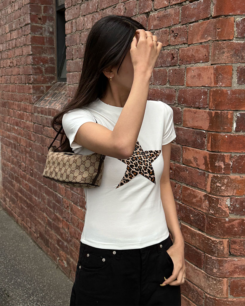 レオパードスター半袖Tシャツ