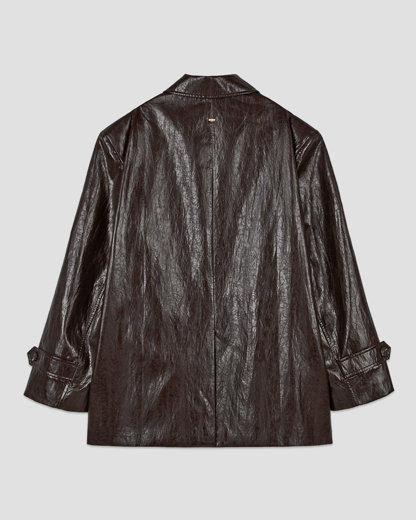JK-3047)LEATHER SINGLE HALF JACKET | ファッション通販サイト NUGU