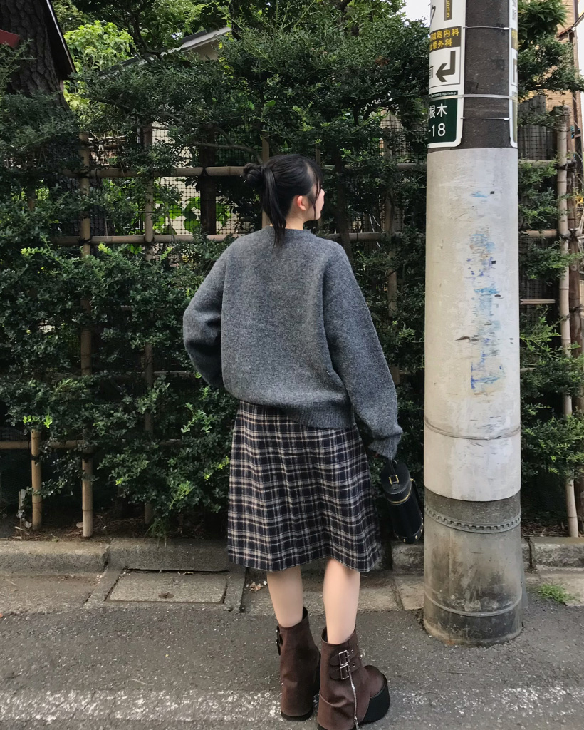 美品 Arpege story サイドプリーツミディスカート チェック Sサイズ チェックプリーツミディスカート | ファッション通販サイト NUGU