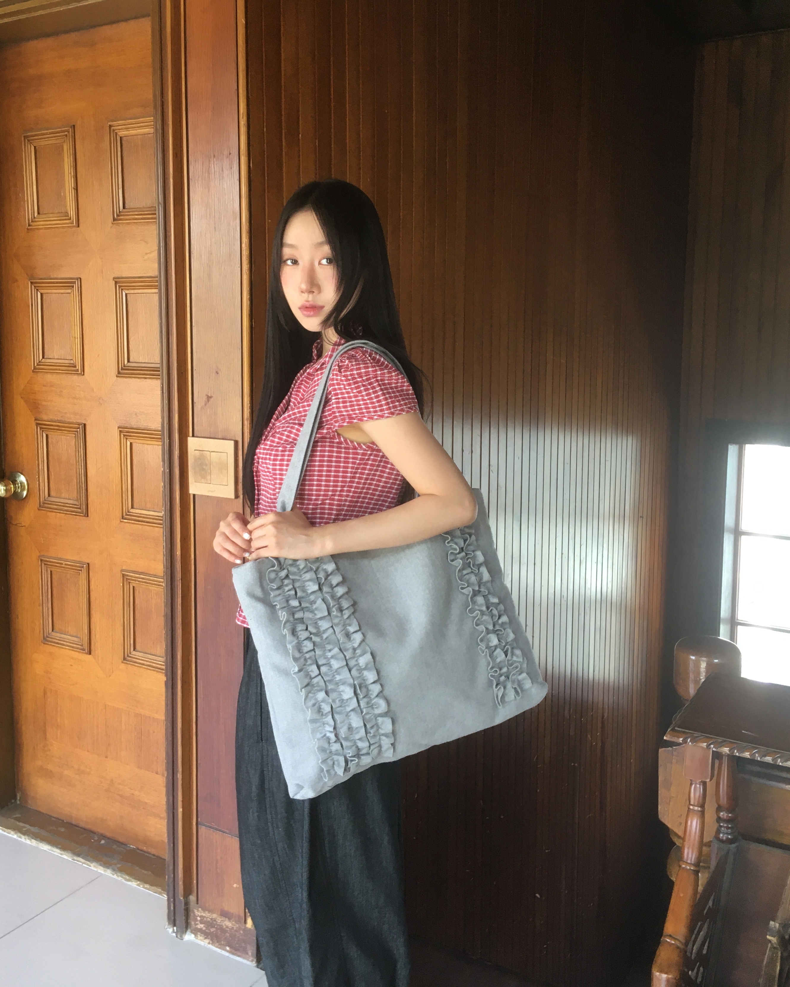 coo..kuuさまヌビたっぷりフレアダブルハンドルバッグ オーダー専用ページ FINAL SALE】40％OFF 期間限定 ダブルラインキャンバストート