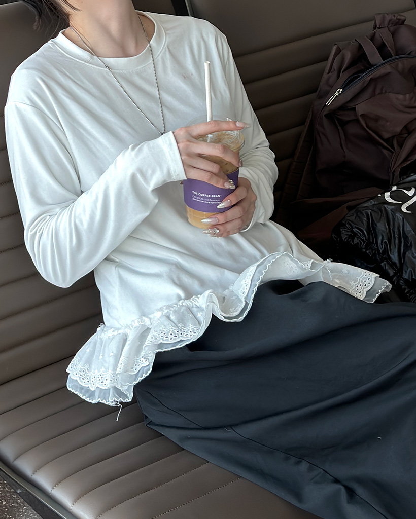 トップス oheshio APPLE DOT OVERFIT T-SHIRT OHESHIO X sep19] APPLE DOT OVERFIT T-SHIRT, IVORY