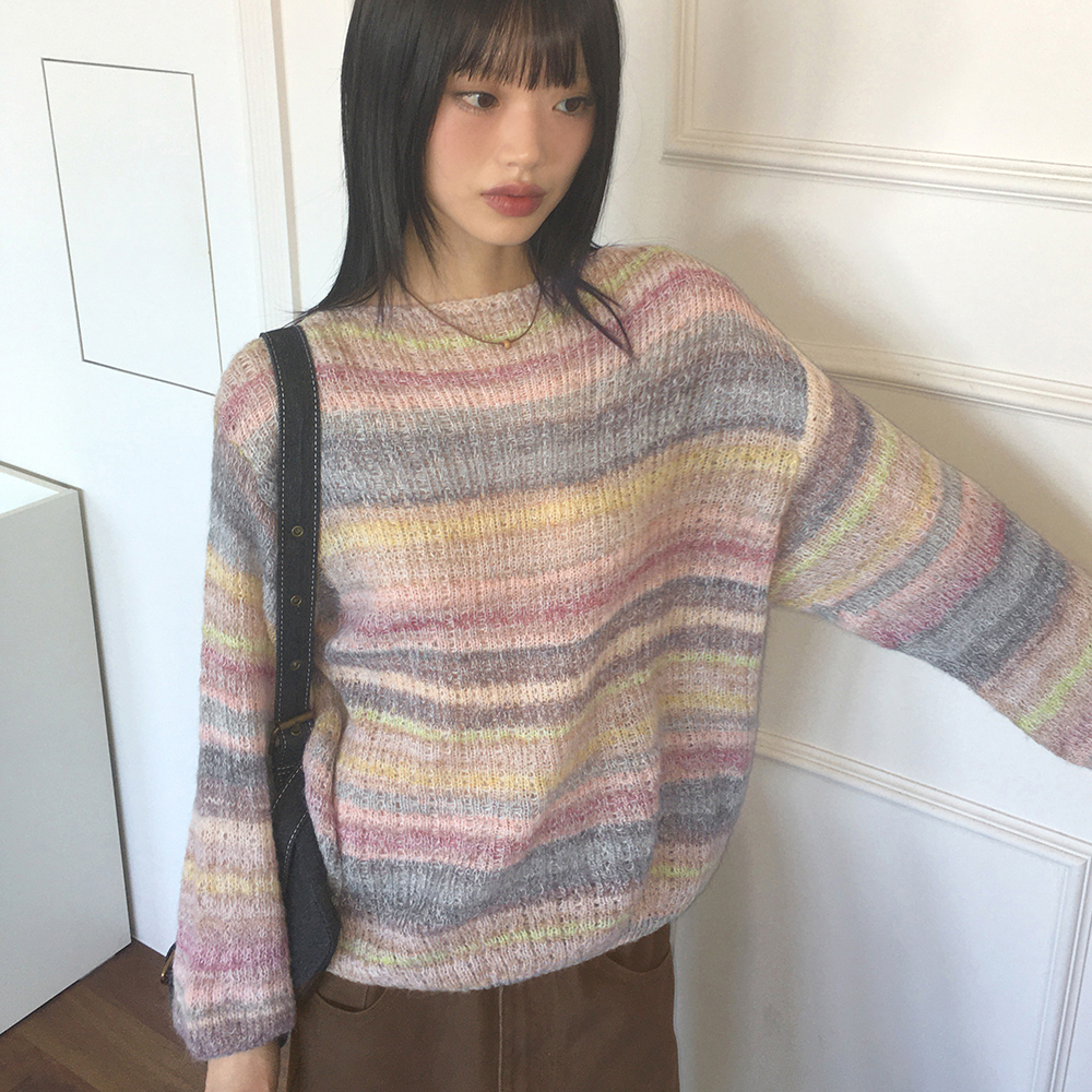 グラデーションボートネックニット | ファッション通販サイト NUGU