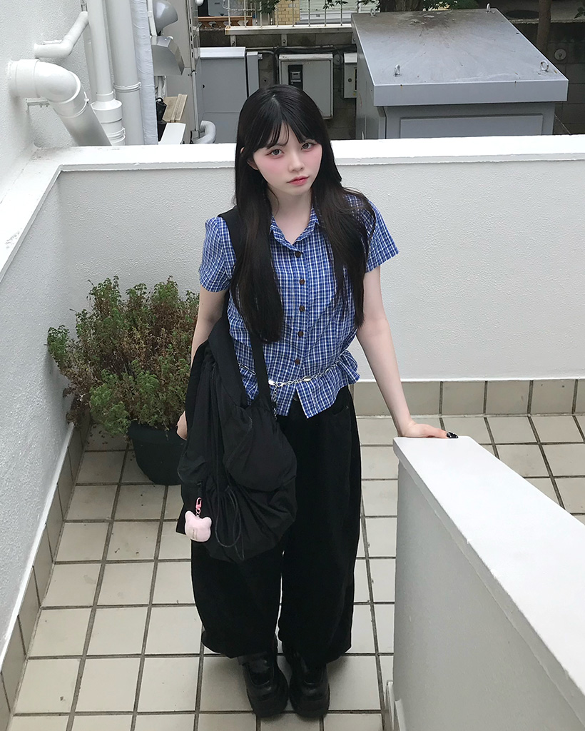 【新品】ベビチッチ 青いチェック柄 シャツ 新品】ベビチッチ 青いチェック柄 シャツ - メルカリ