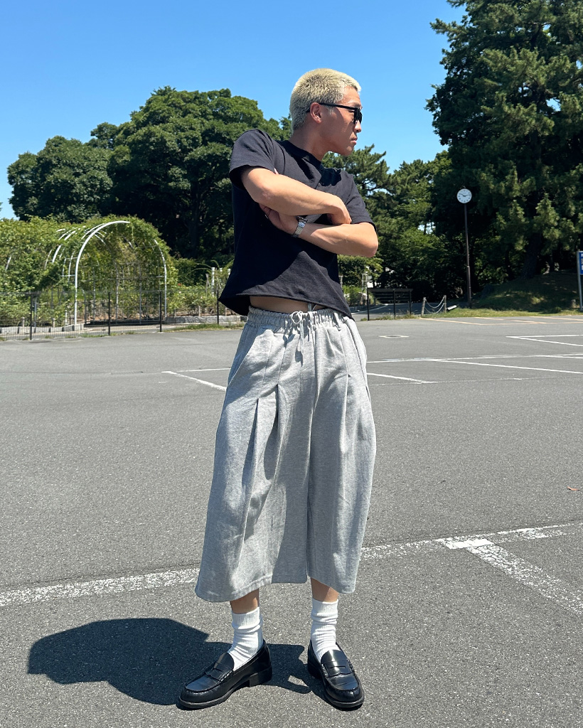 LABELESS レイブレス タック入り　スウェットパンツ ベルトループ LABELESS レイブレス タック入り スウェットパンツ ベルトループ