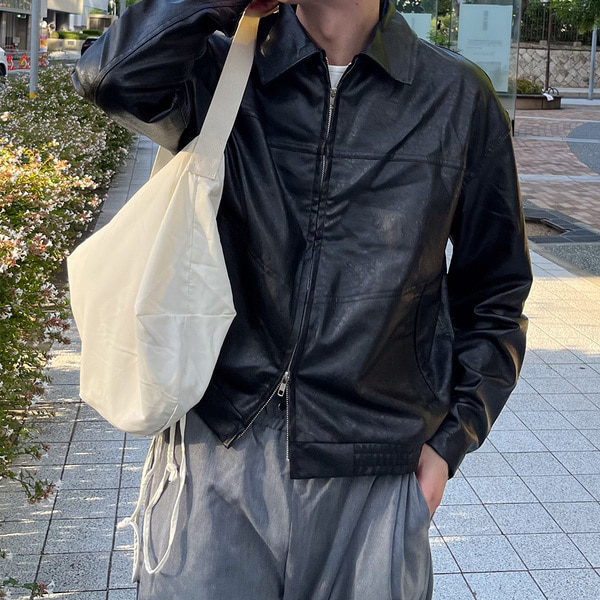 オーバーサイズヴィーガンレザージャケット | ファッション通販サイト NUGU