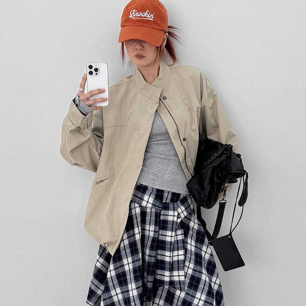 ショートトレンチコートジャケット-2color | ファッション通販サイト NUGU