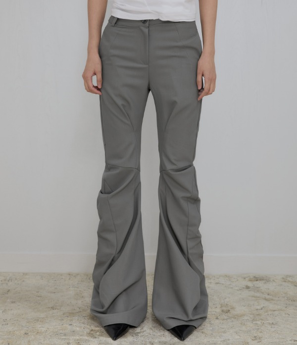 Asymmetrical Drape Pants (FL-245_Gray) | ファッション通販サイト NUGU