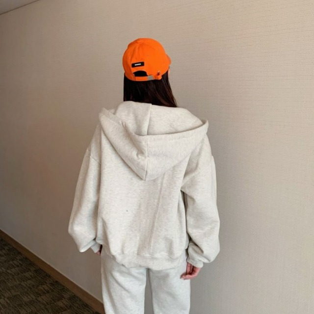 起毛カップルフードジップアップトレーニング(8color)