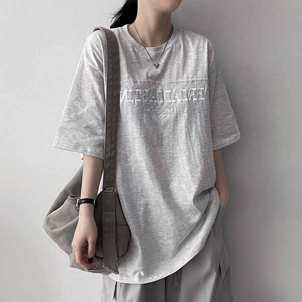 ステッチスリットオーバーサイズ半袖Tシャツ | ファッション通販サイト