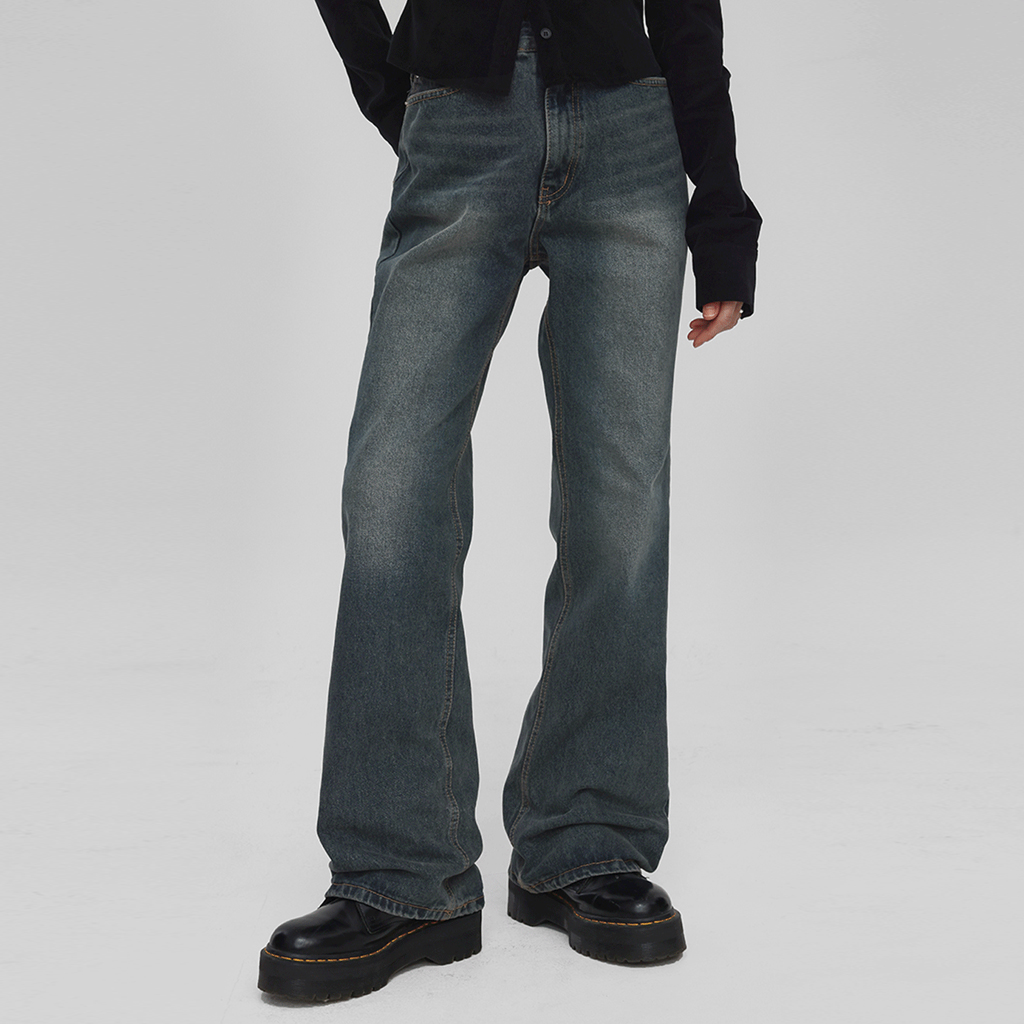 タミナツブーツカットデニムパンツ