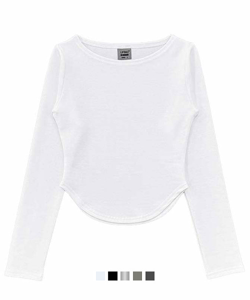 [Super Soft Tencel] N.Dressy Slim 'Boat Neck' Long-Sleeve T-Shirt
