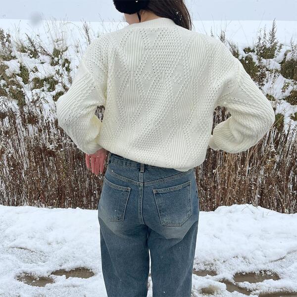NOLA ハート柄ニット y2k itimi nodress nknit ♡ knit ライン ハート ニット ハート柄 - メルカリ