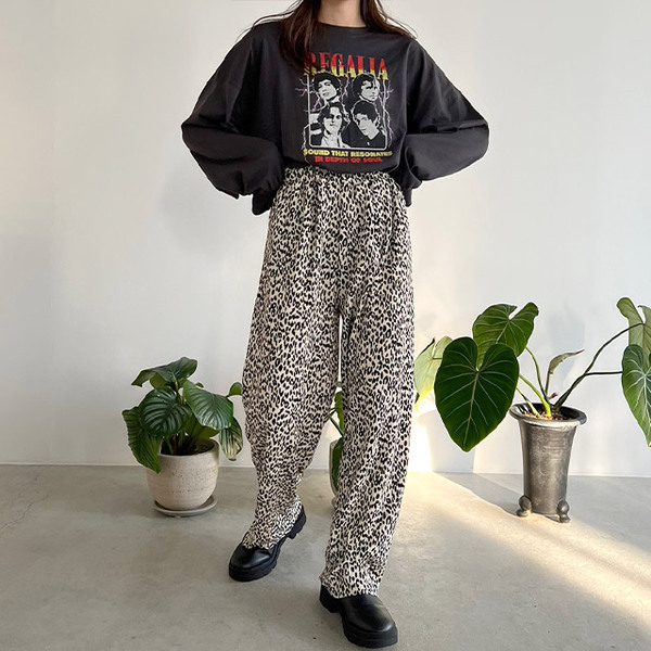 ハグオーワー レオパード柄パンツ ハグオーワー レオパード柄パンツ